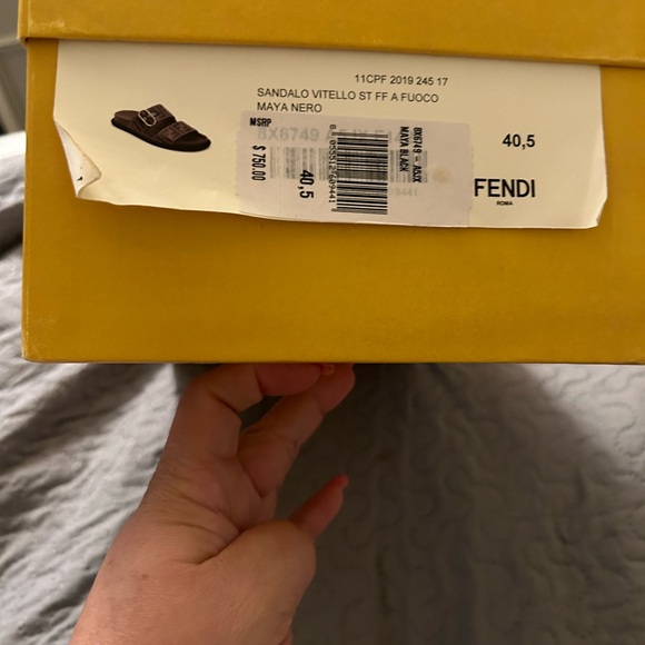 Fendi Sandals new  full inclusion woman’s slides size 10.5 runs small - Picture 9 of 9